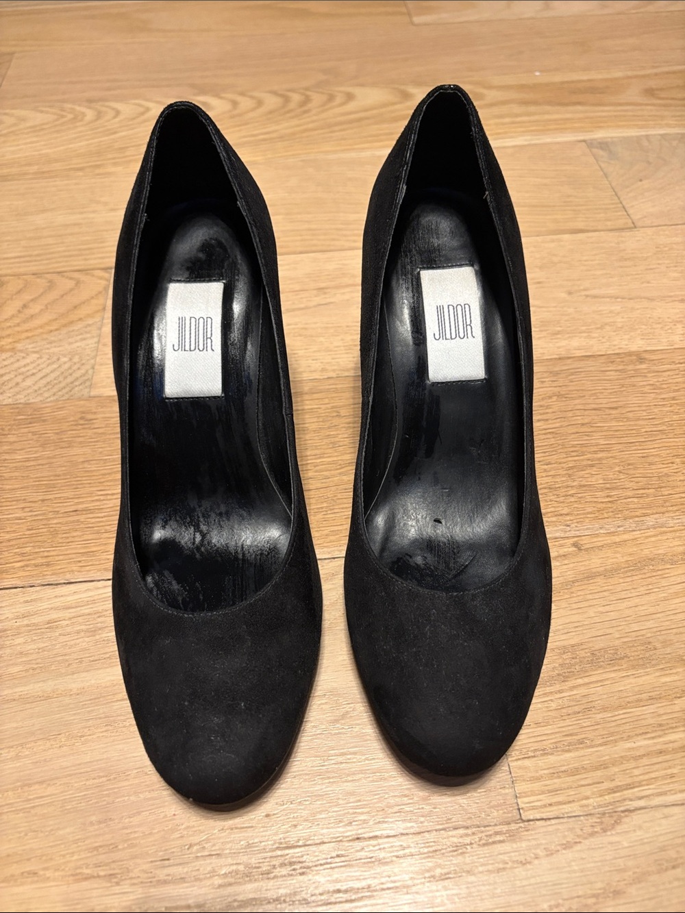 Black Suede Wedge Pumps